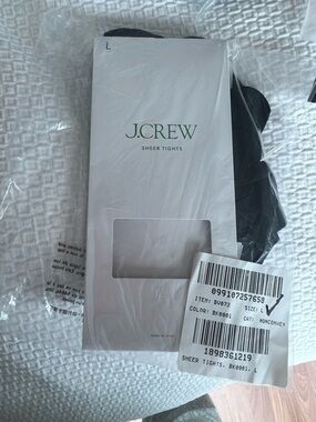J. Crew Black Sheer Hosiery